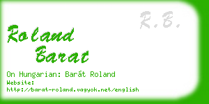 roland barat business card